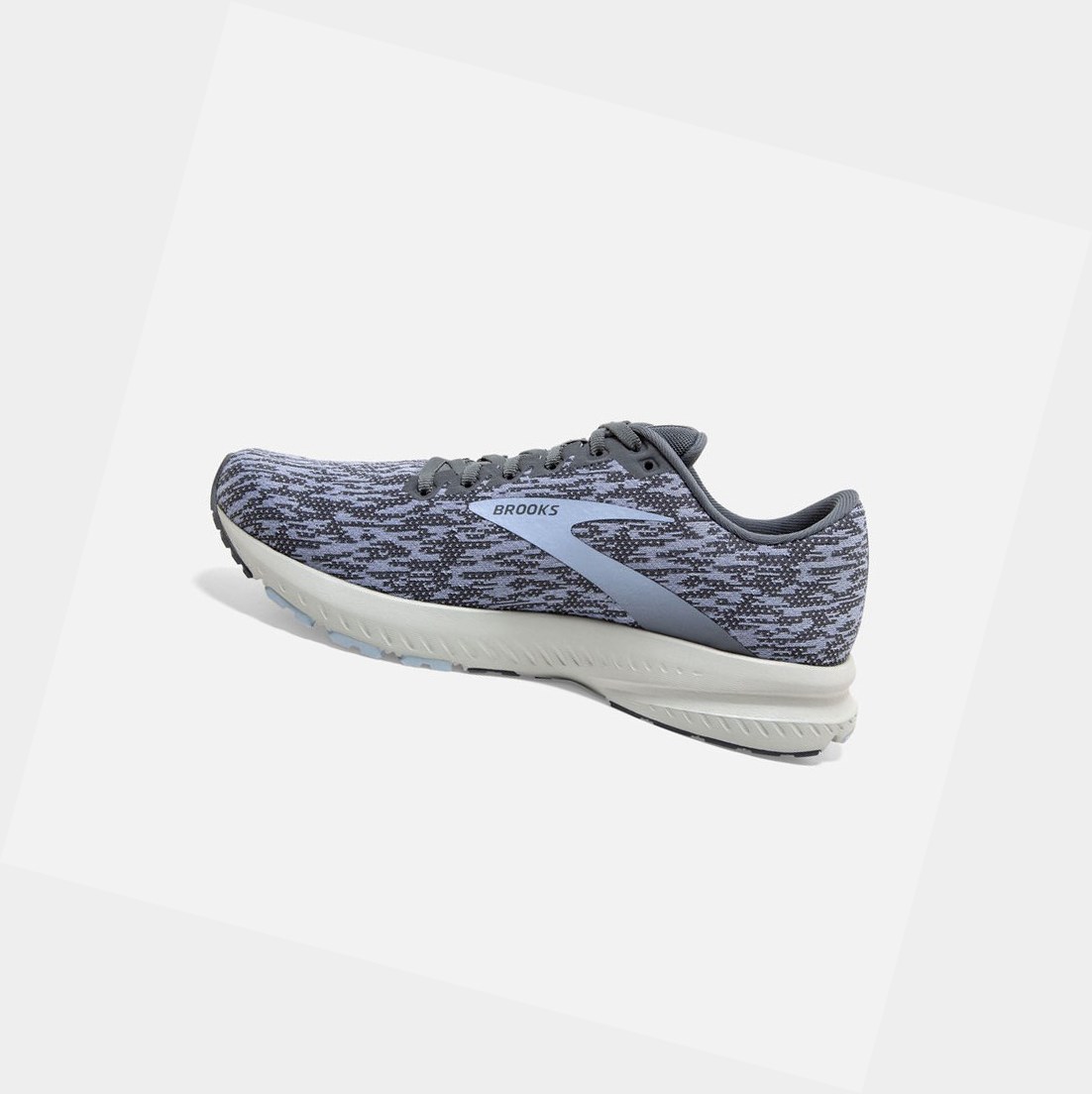 Scarpe Running Strada Donna Brooks Launch 7 Grigie Blu | NOLHZI-895