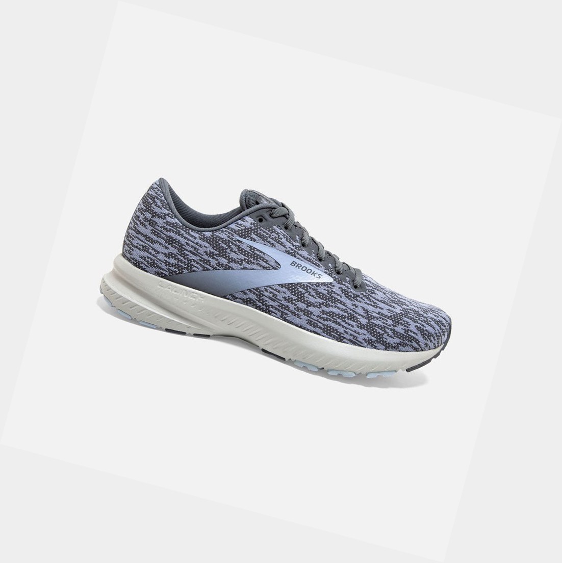 Scarpe Running Strada Donna Brooks Launch 7 Grigie Blu | NOLHZI-895
