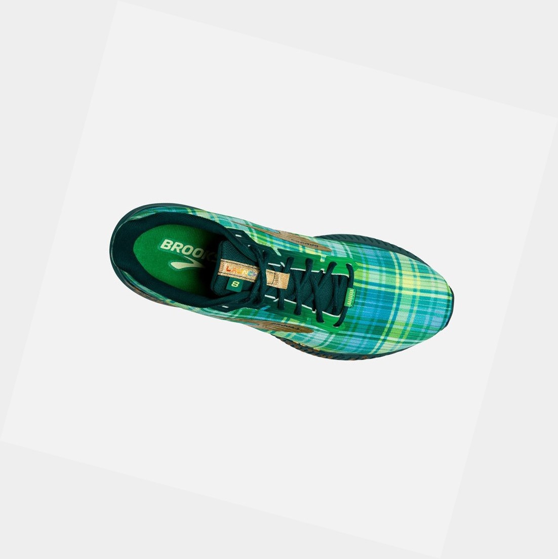 Scarpe Running Strada Donna Brooks Launch 8 Verdi Oro Corallo | NWQDFT-602