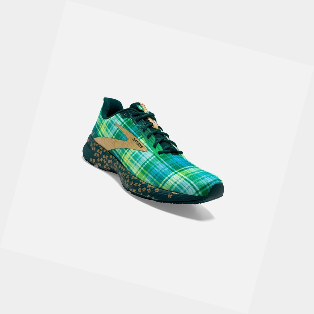 Scarpe Running Strada Donna Brooks Launch 8 Verdi Oro Corallo | NWQDFT-602
