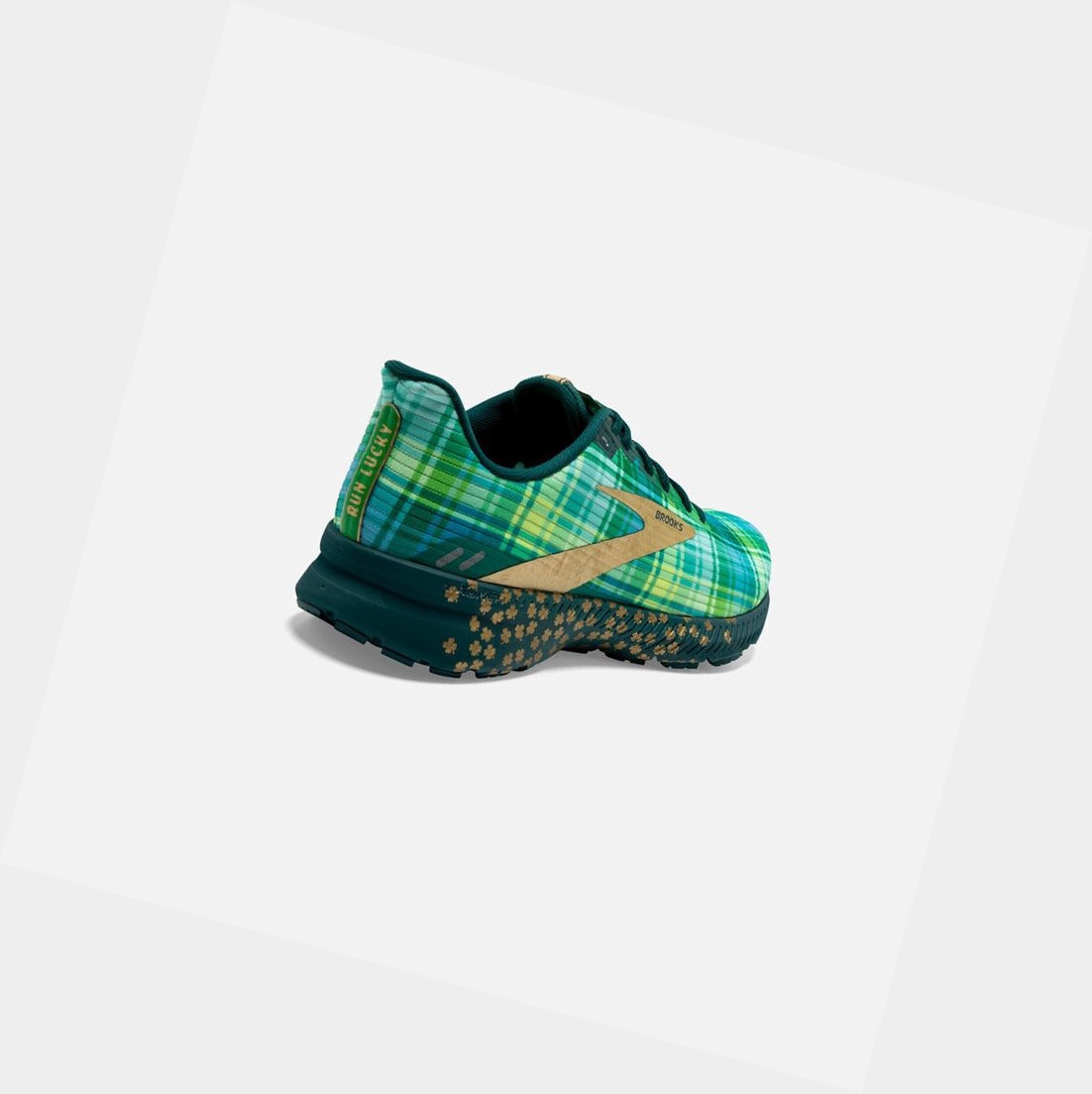Scarpe Running Strada Donna Brooks Launch 8 Verdi Oro Corallo | NWQDFT-602