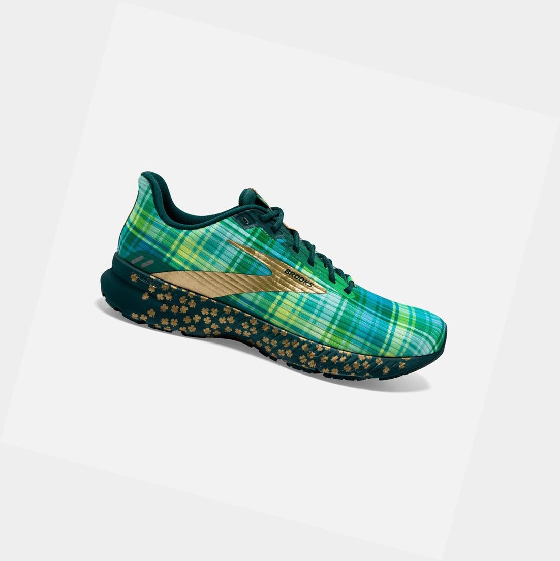 Scarpe Running Strada Donna Brooks Launch 8 Verdi Oro Corallo | NWQDFT-602