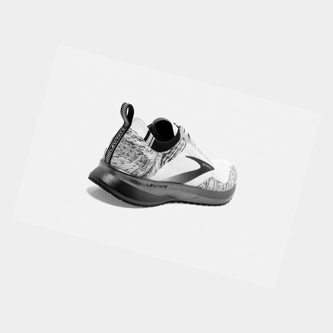Scarpe Running Strada Donna Brooks Levitate 4 Bianche Nere | DGRUVO-843
