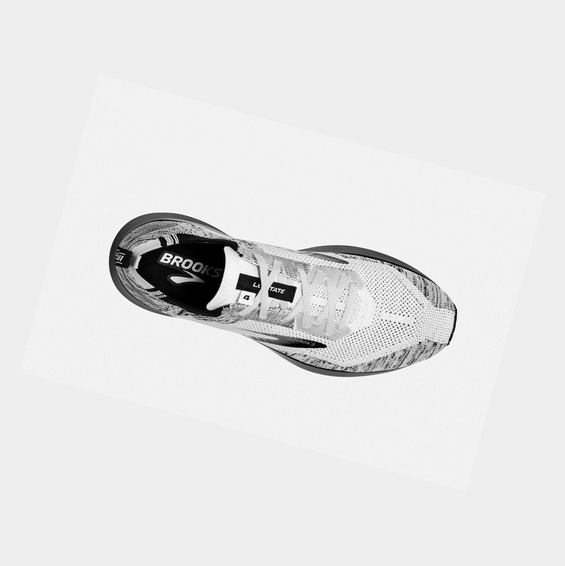 Scarpe Running Strada Donna Brooks Levitate 4 Bianche Nere | DGRUVO-843