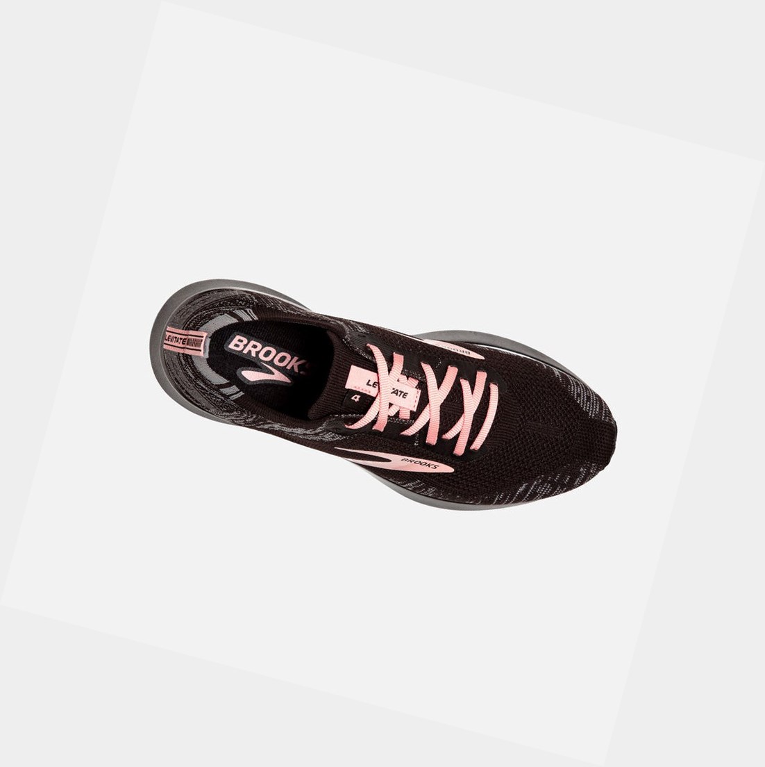 Scarpe Running Strada Donna Brooks Levitate 4 Nere Grigie Corallo | TELNHP-857