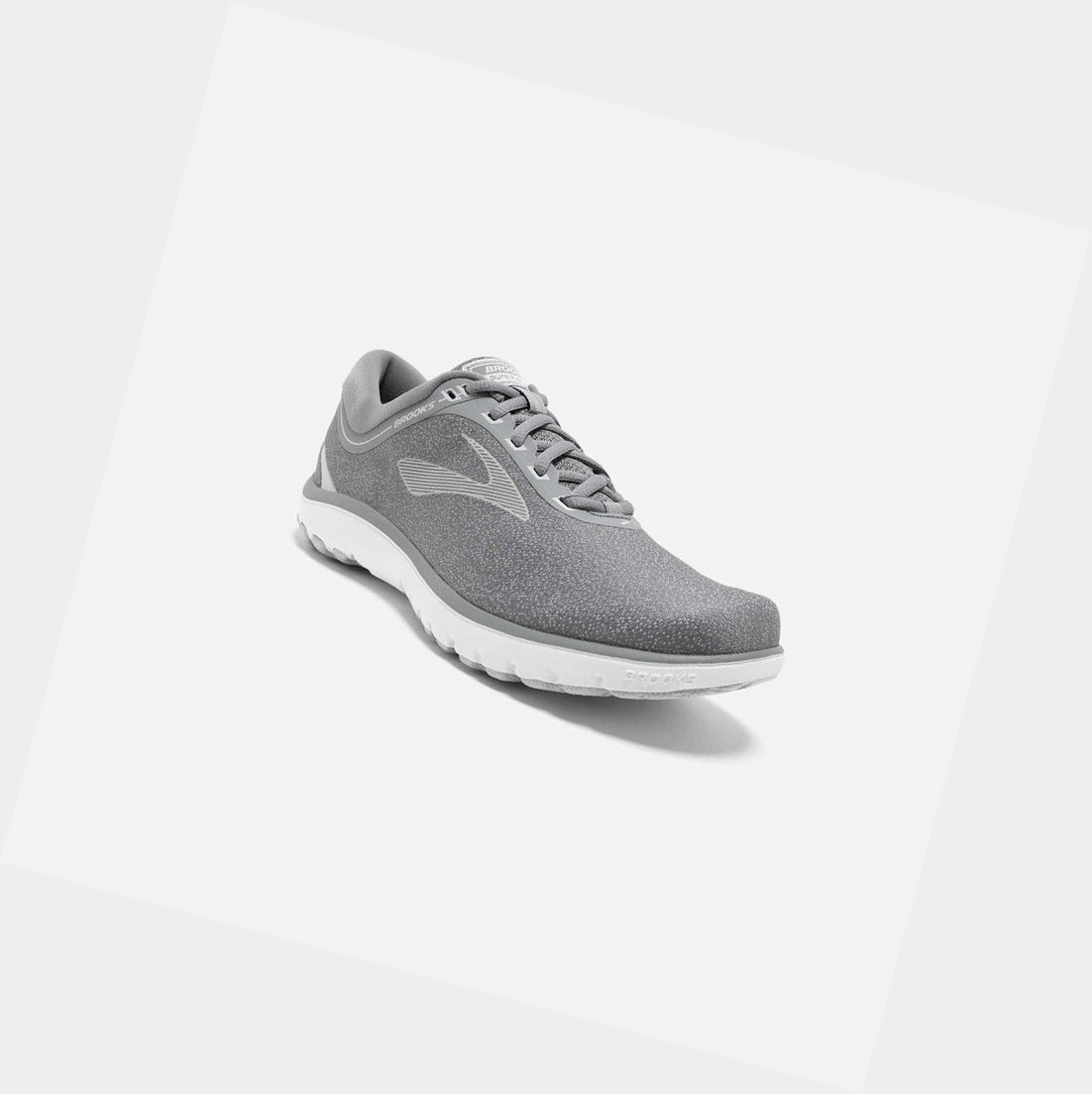 Scarpe Running Strada Donna Brooks PureFlow 7 Grigie Bianche | FXLMBV-024
