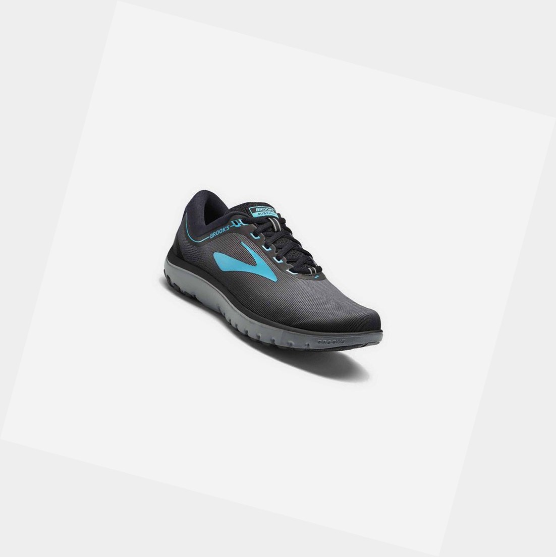 Scarpe Running Strada Donna Brooks PureFlow 7 Grigie Nere Verdi | HRPMSN-678