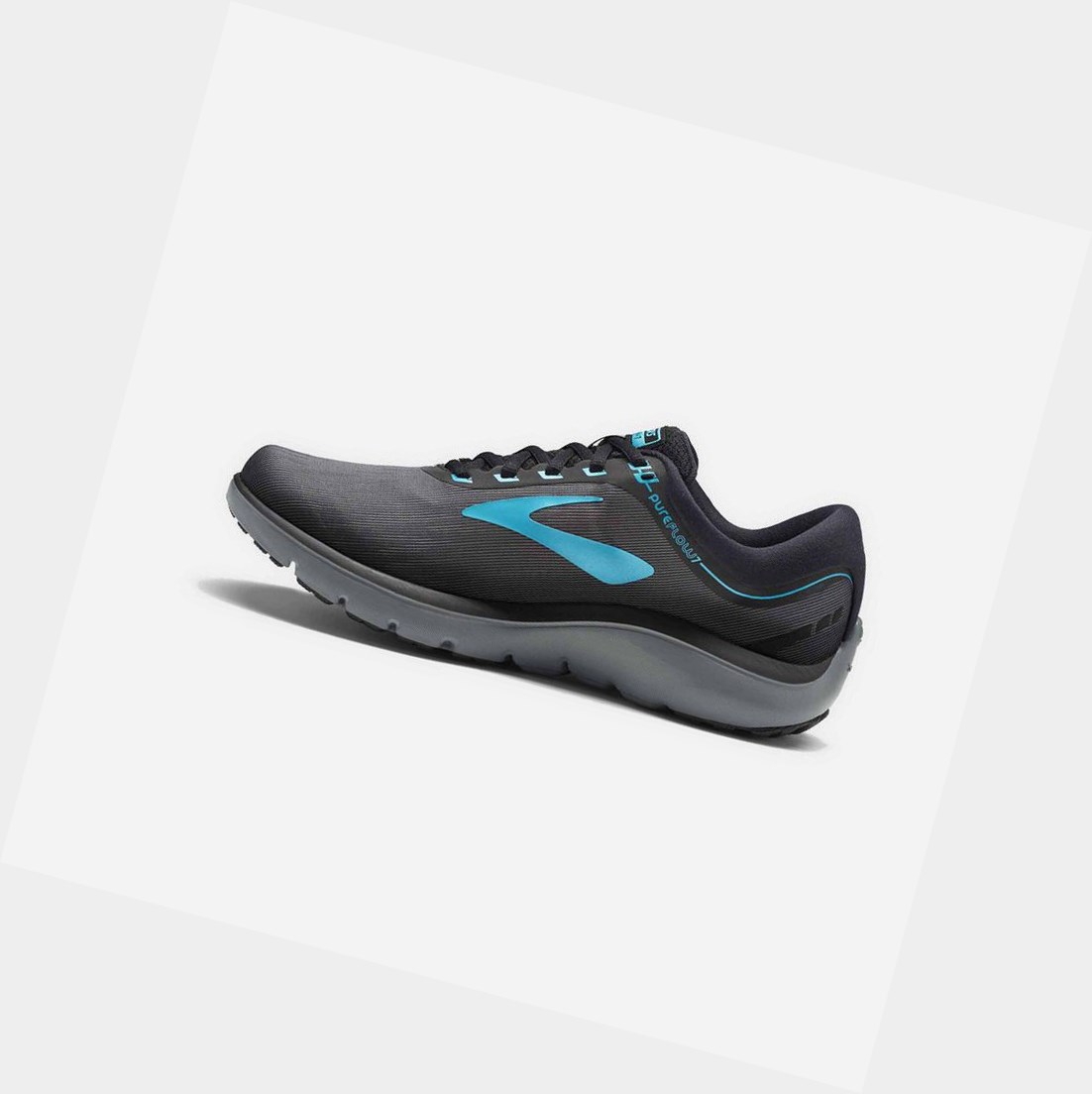 Scarpe Running Strada Donna Brooks PureFlow 7 Grigie Nere Verdi | HRPMSN-678