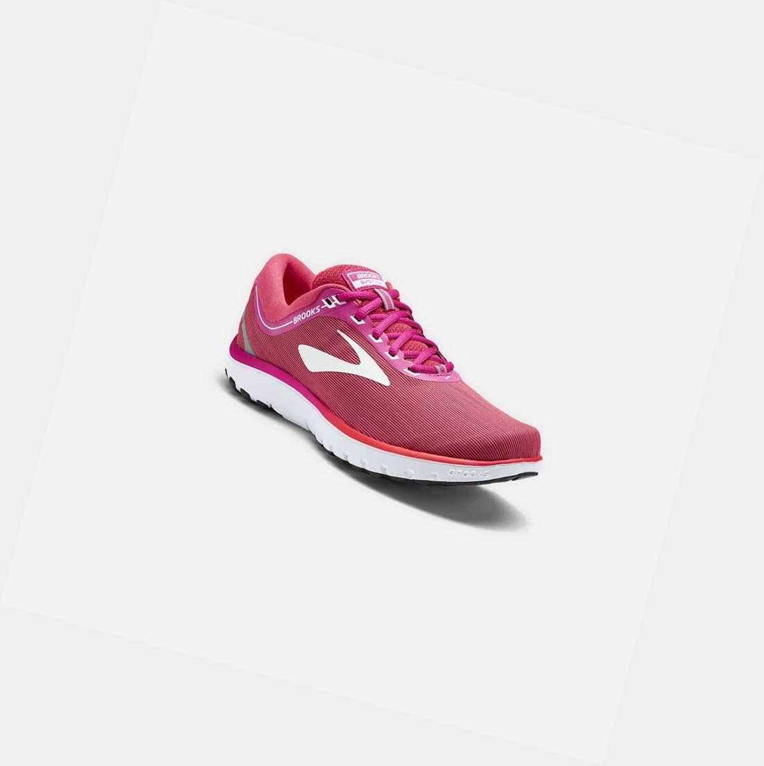 Scarpe Running Strada Donna Brooks PureFlow 7 Rosa Rosa Bianche | PFXZQJ-731