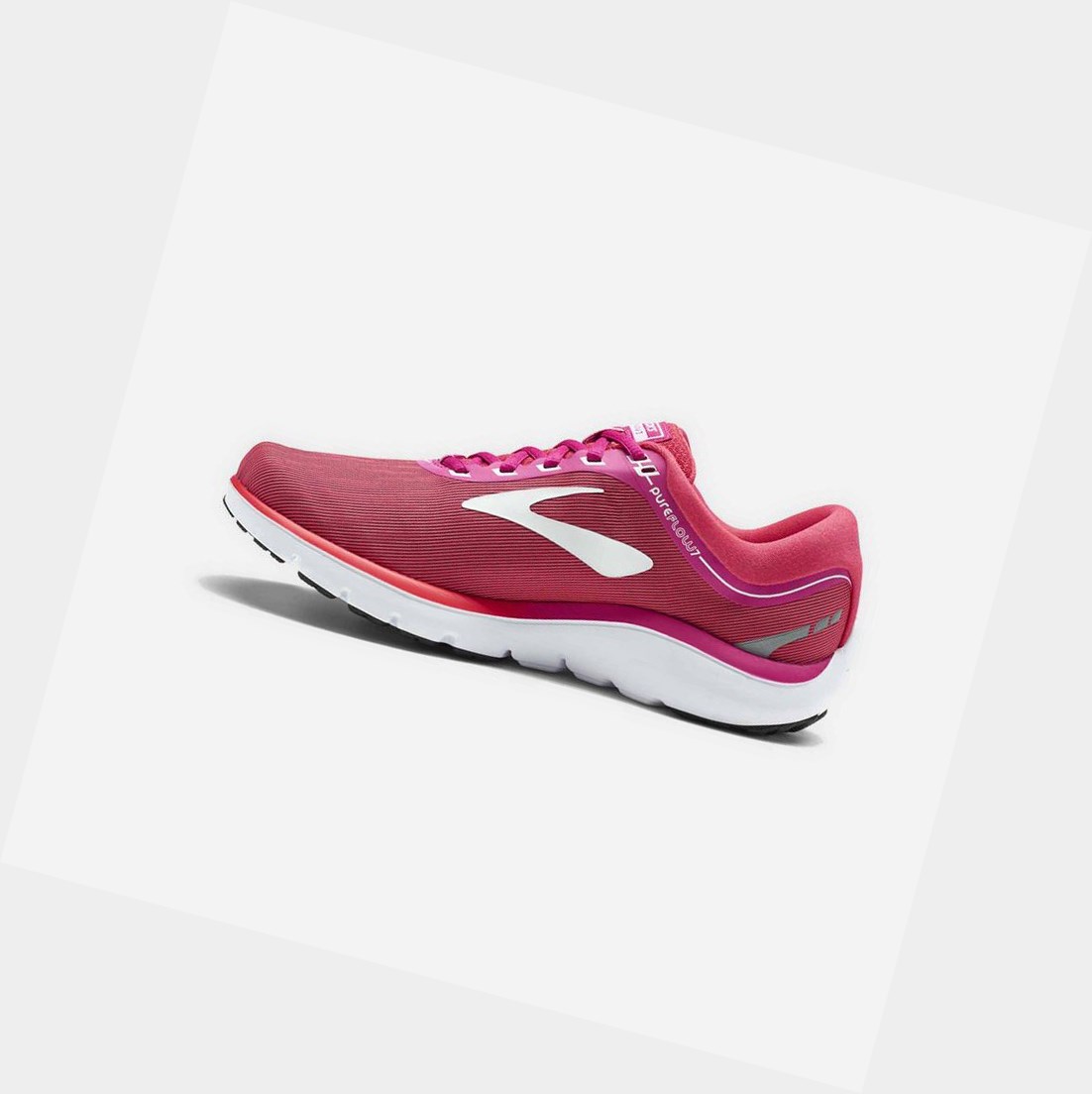 Scarpe Running Strada Donna Brooks PureFlow 7 Rosa Rosa Bianche | PFXZQJ-731