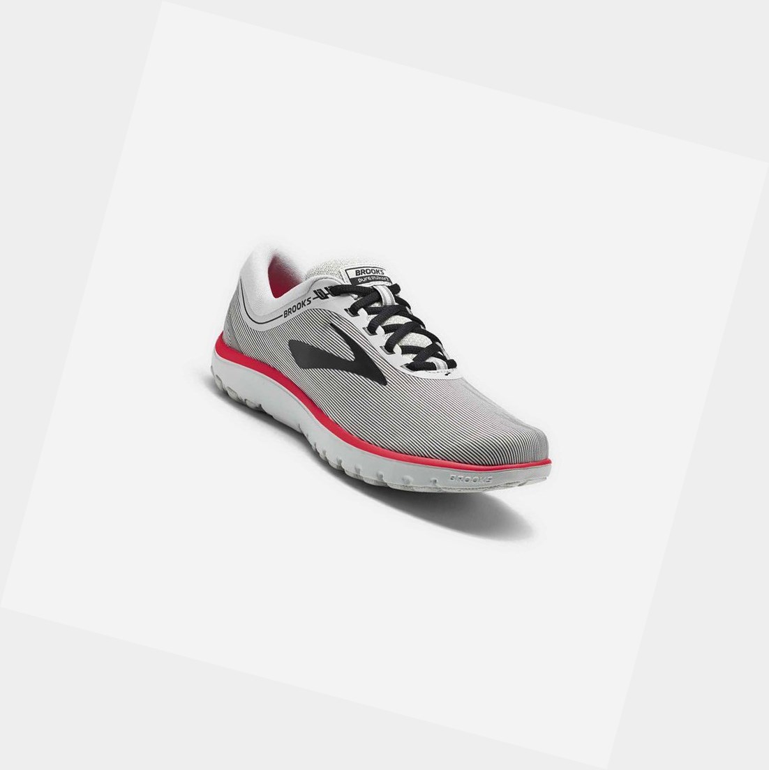 Scarpe Running Strada Donna Brooks PureFlow 7 Grigie Nere Rosa | WPLUTQ-324