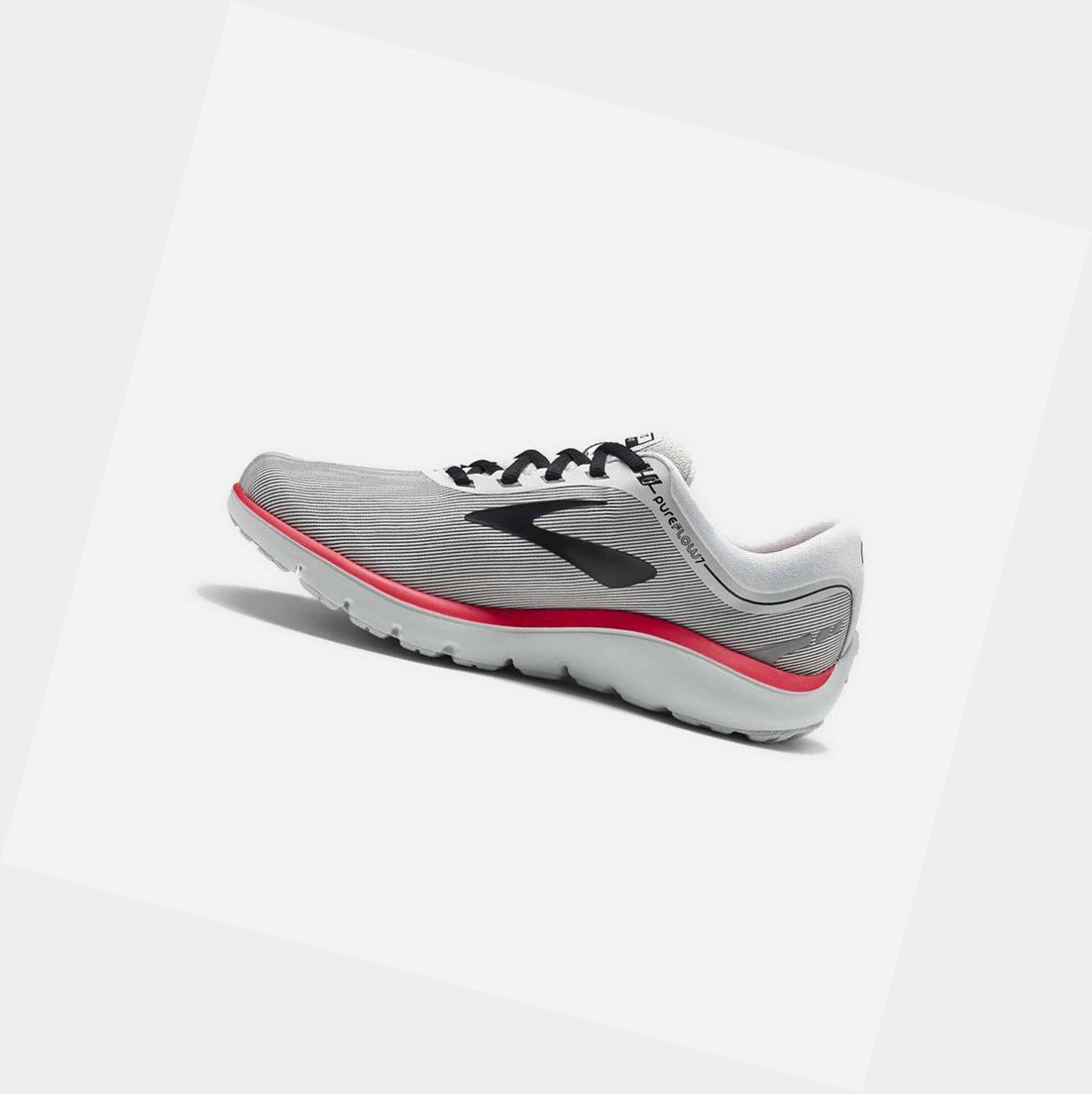 Scarpe Running Strada Donna Brooks PureFlow 7 Grigie Nere Rosa | WPLUTQ-324