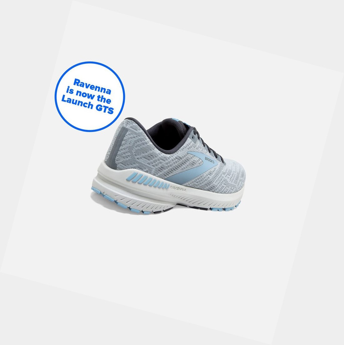 Scarpe Running Strada Donna Brooks Ravenna 11 Blu Chiaro Grigie | TIZWBE-578