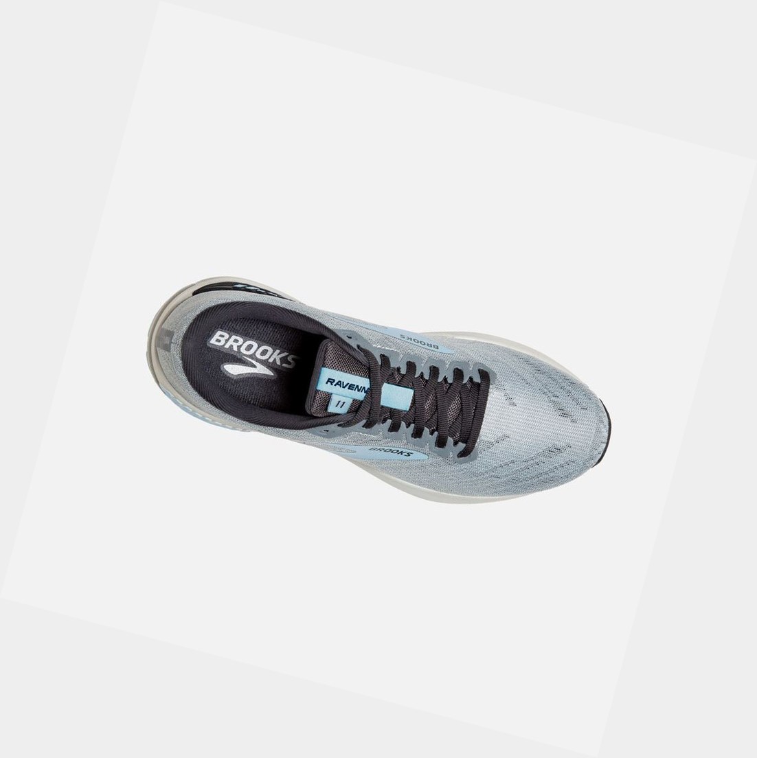 Scarpe Running Strada Donna Brooks Ravenna 11 Blu Chiaro Grigie | TIZWBE-578