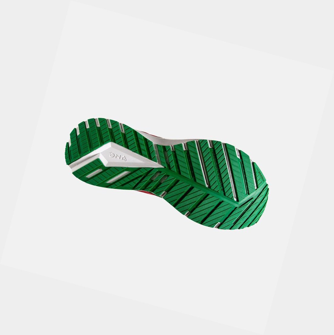Scarpe Running Strada Donna Brooks Revel 4 Verdi Rosse Bianche | BQTWNE-130