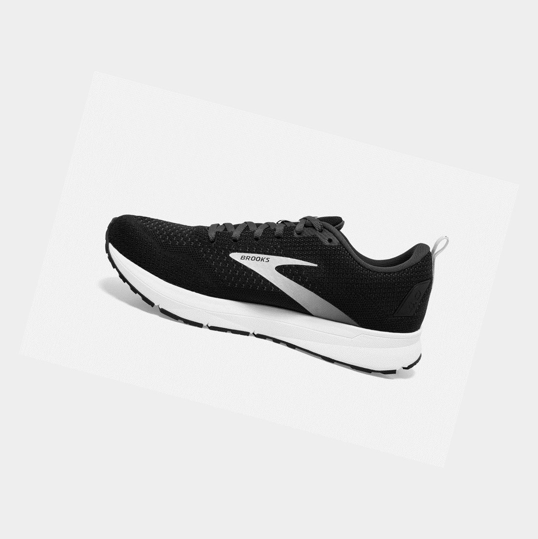 Scarpe Running Strada Donna Brooks Revel 4 Nere Argento | LKUPDS-654