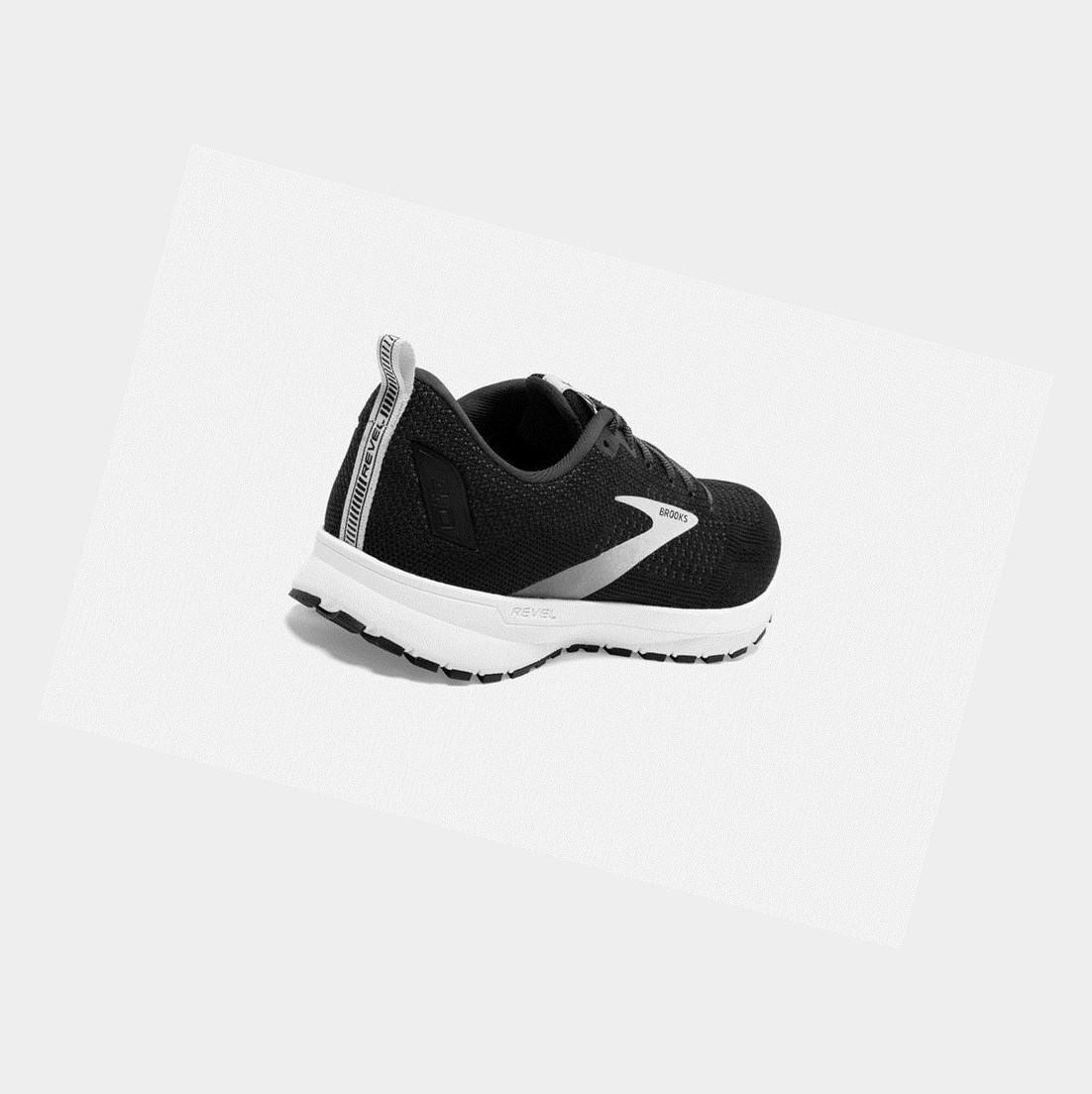 Scarpe Running Strada Donna Brooks Revel 4 Nere Argento | LKUPDS-654
