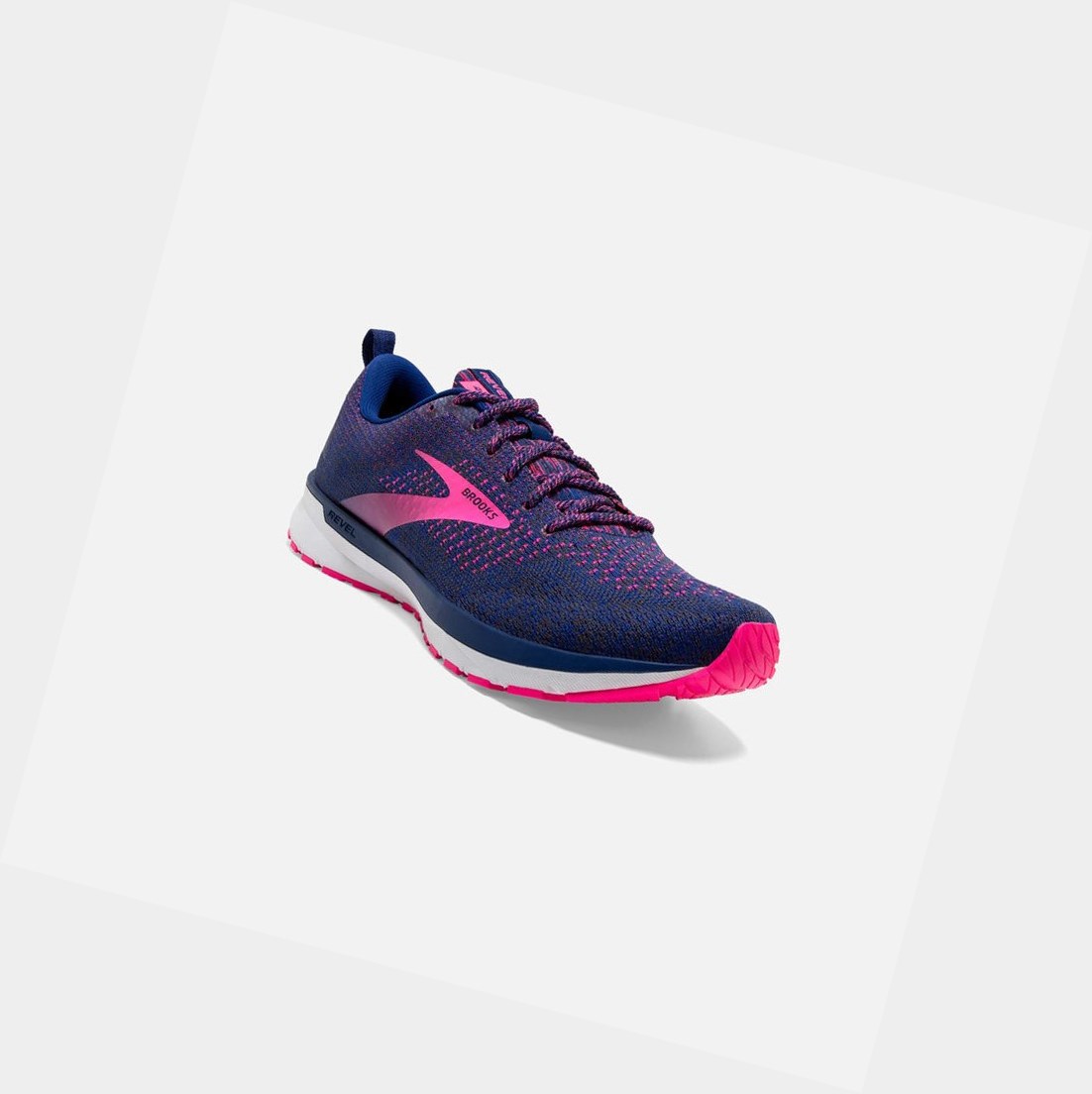 Scarpe Running Strada Donna Brooks Revel 4 Blu Rosa | MKIUBP-953