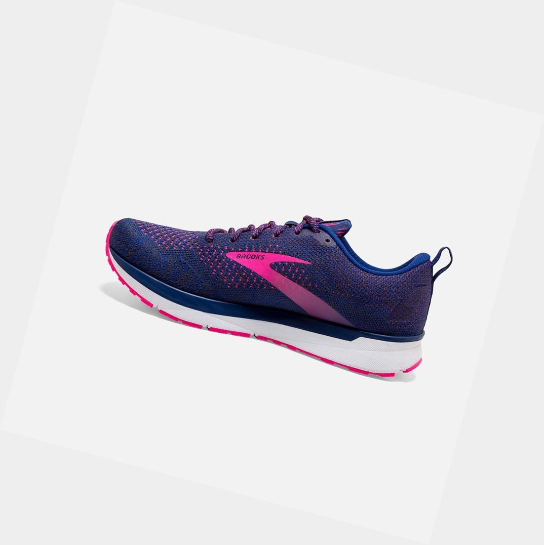Scarpe Running Strada Donna Brooks Revel 4 Blu Rosa | MKIUBP-953