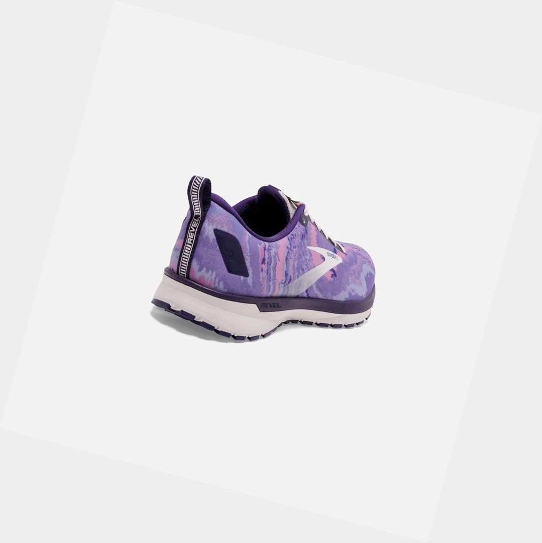 Scarpe Running Strada Donna Brooks Revel 4 Viola Nere | QPNRDG-571