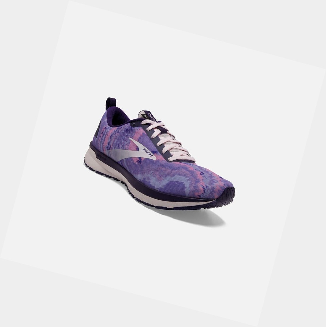 Scarpe Running Strada Donna Brooks Revel 4 Viola Nere | QPNRDG-571
