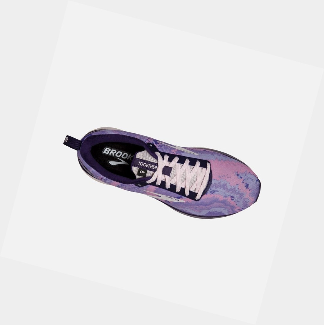 Scarpe Running Strada Donna Brooks Revel 4 Viola Nere | QPNRDG-571