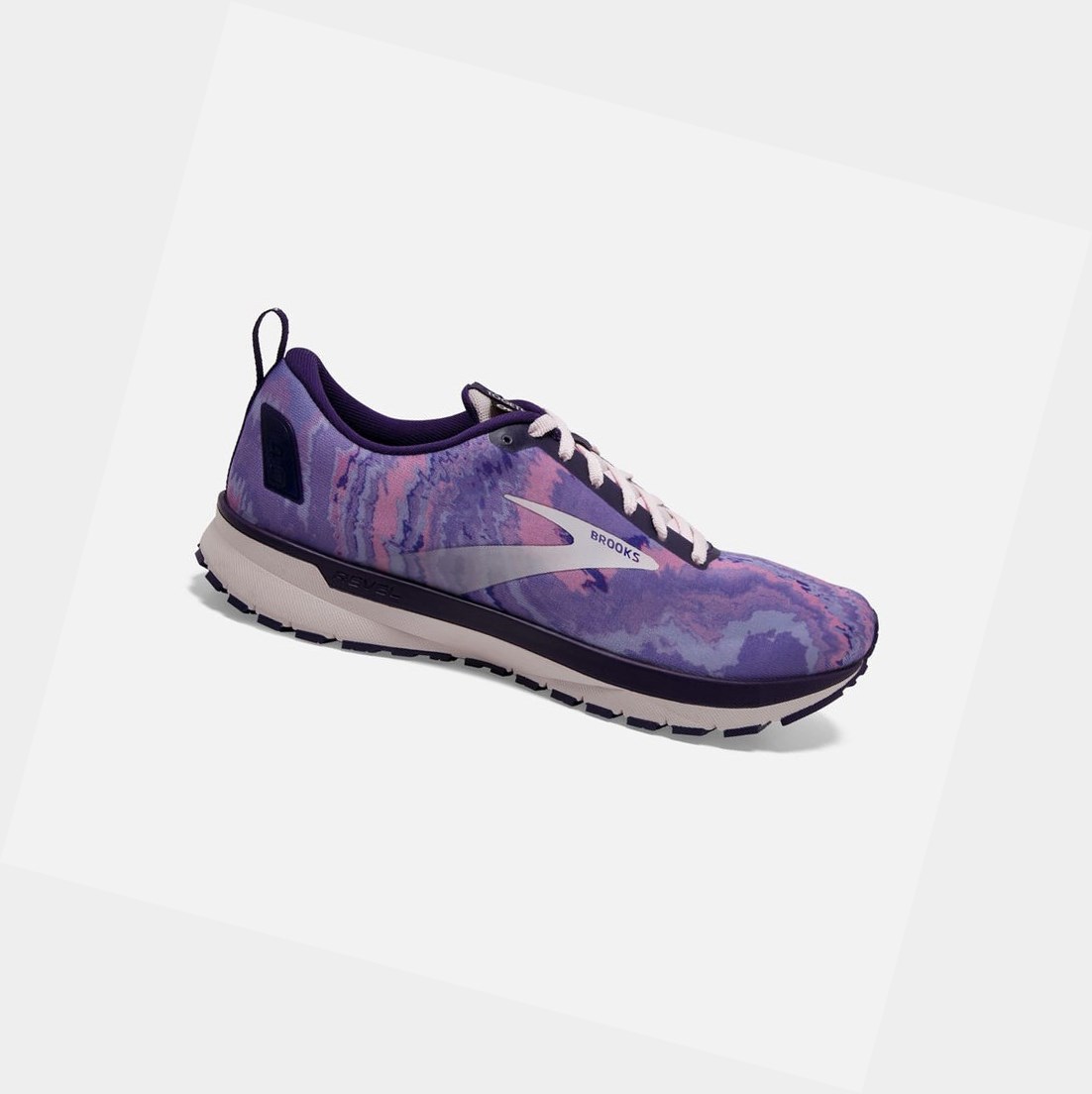 Scarpe Running Strada Donna Brooks Revel 4 Viola Nere | QPNRDG-571