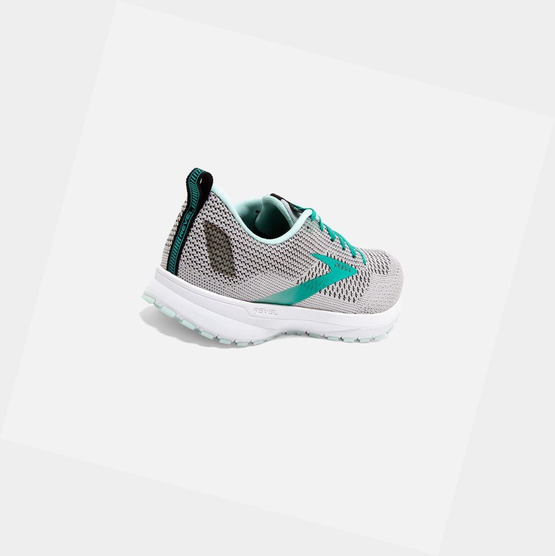 Scarpe Running Strada Donna Brooks Revel 4 Grigie Nere | TVFEUY-417