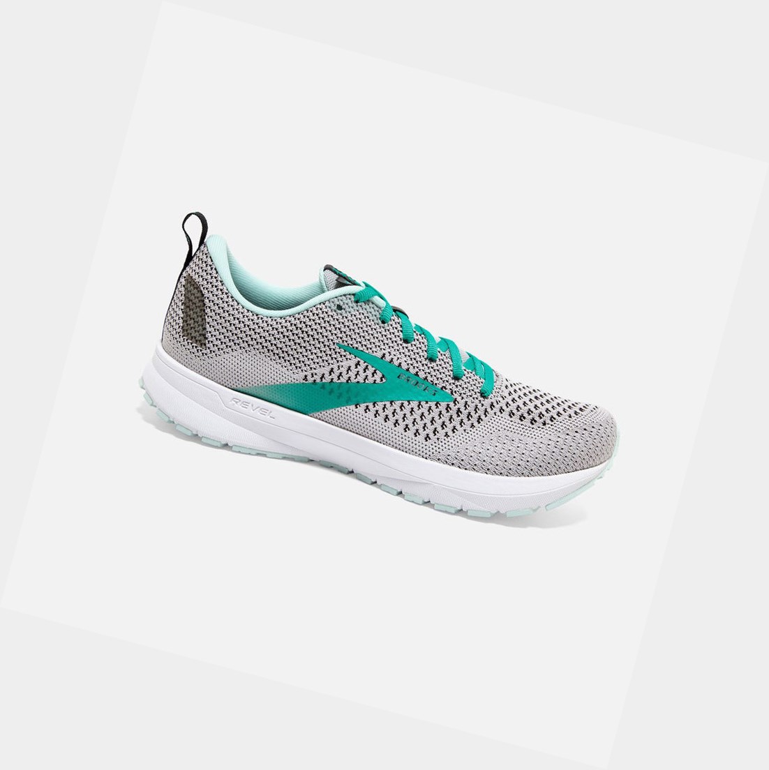 Scarpe Running Strada Donna Brooks Revel 4 Grigie Nere | TVFEUY-417