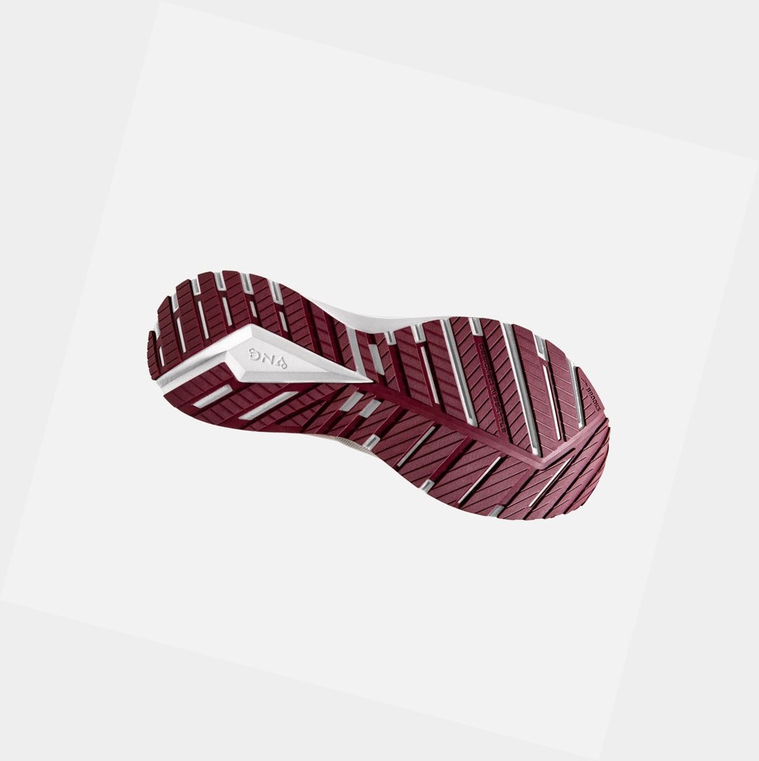 Scarpe Running Strada Donna Brooks Revel 4 Bianche Bordeaux | VAXUOC-824