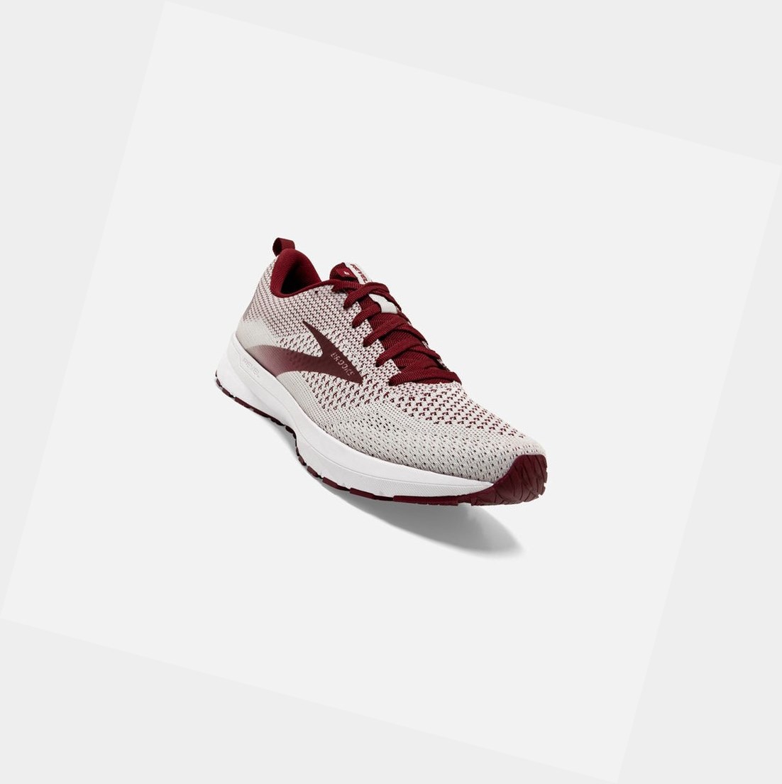 Scarpe Running Strada Donna Brooks Revel 4 Bianche Bordeaux | VAXUOC-824