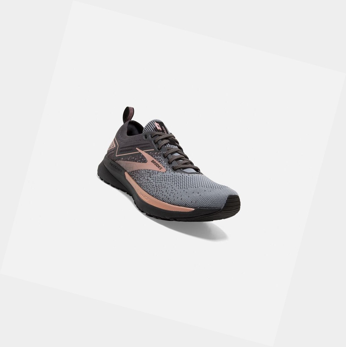 Scarpe Running Strada Donna Brooks Ricochet 3 Grigie Nere Rosa Oro | OXBLVT-084