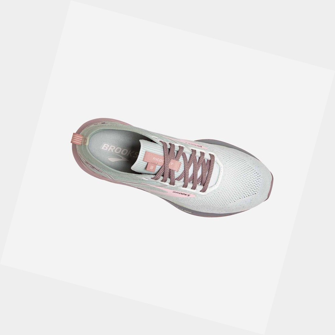 Scarpe Running Strada Donna Brooks Ricochet 3 Bianche Rosa | TIARPZ-748