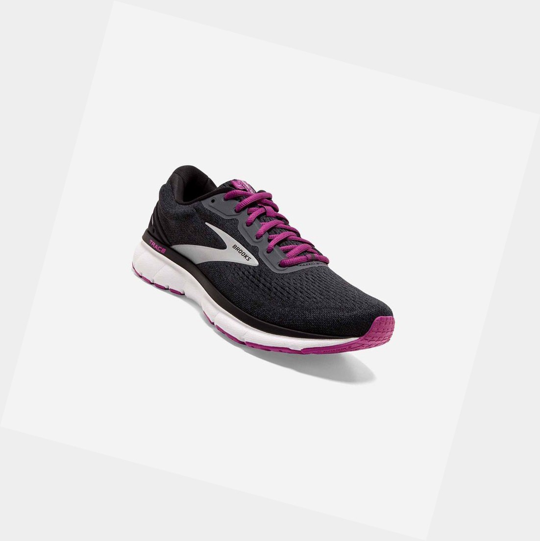Scarpe Running Strada Donna Brooks Trace Nere | SBOQLG-398