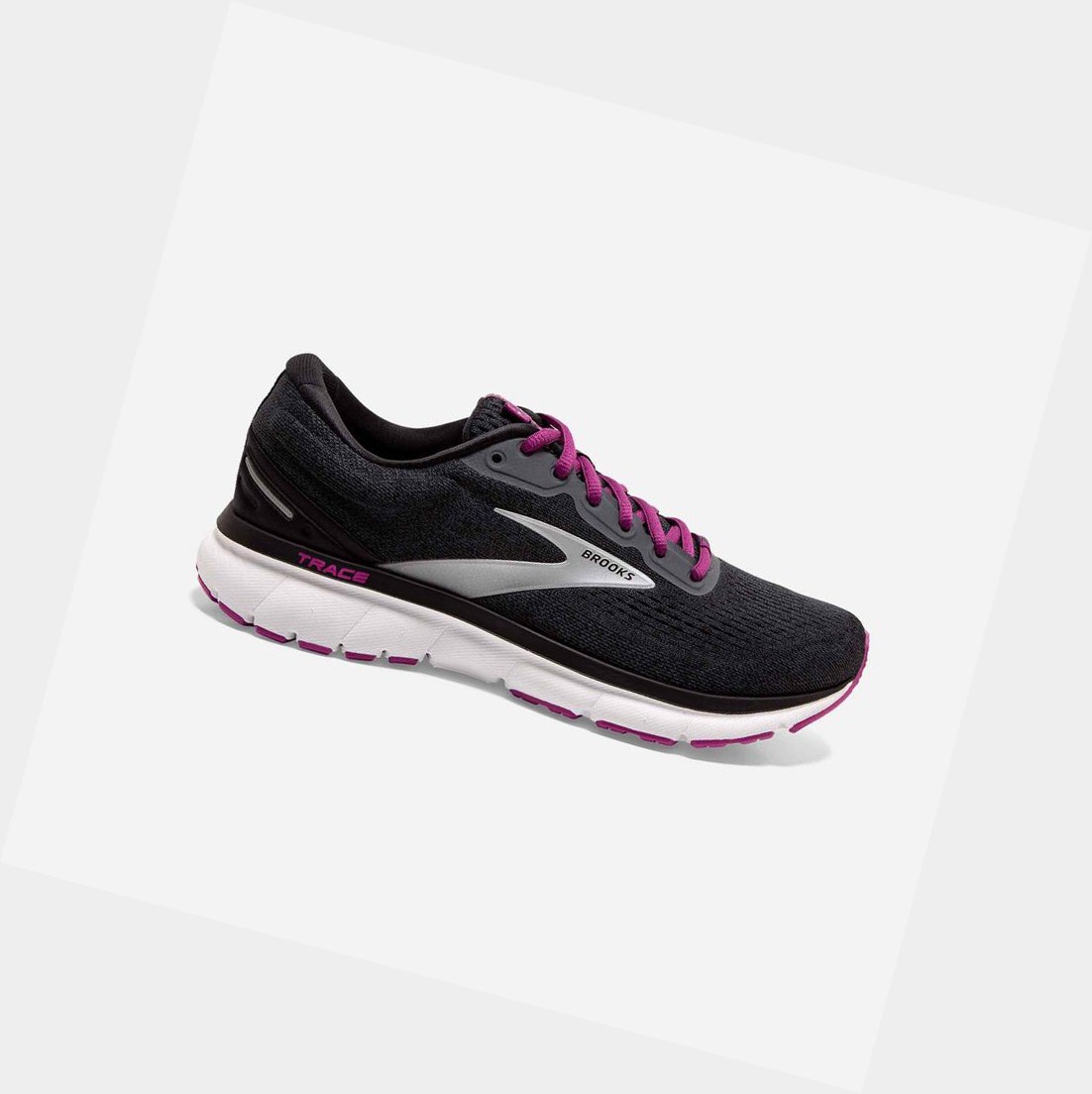 Scarpe Running Strada Donna Brooks Trace Nere | SBOQLG-398