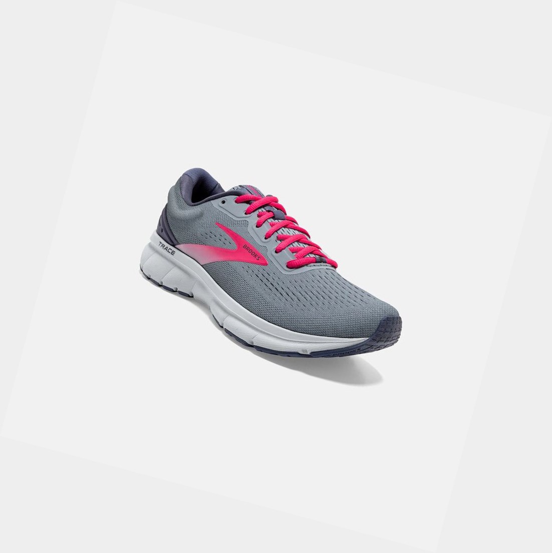 Scarpe Running Strada Donna Brooks Trace Grigie | YXQBIF-405