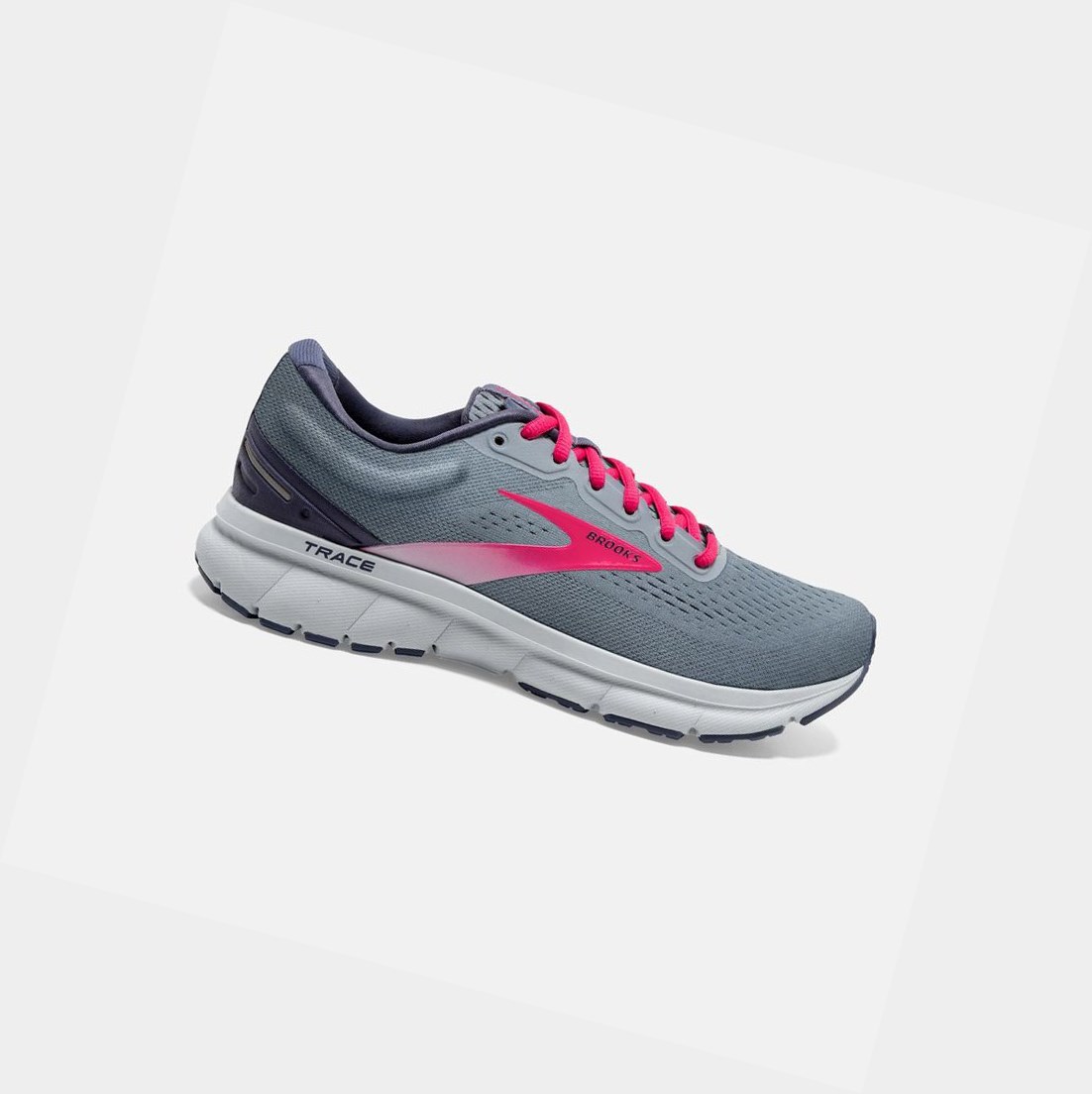Scarpe Running Strada Donna Brooks Trace Grigie | YXQBIF-405