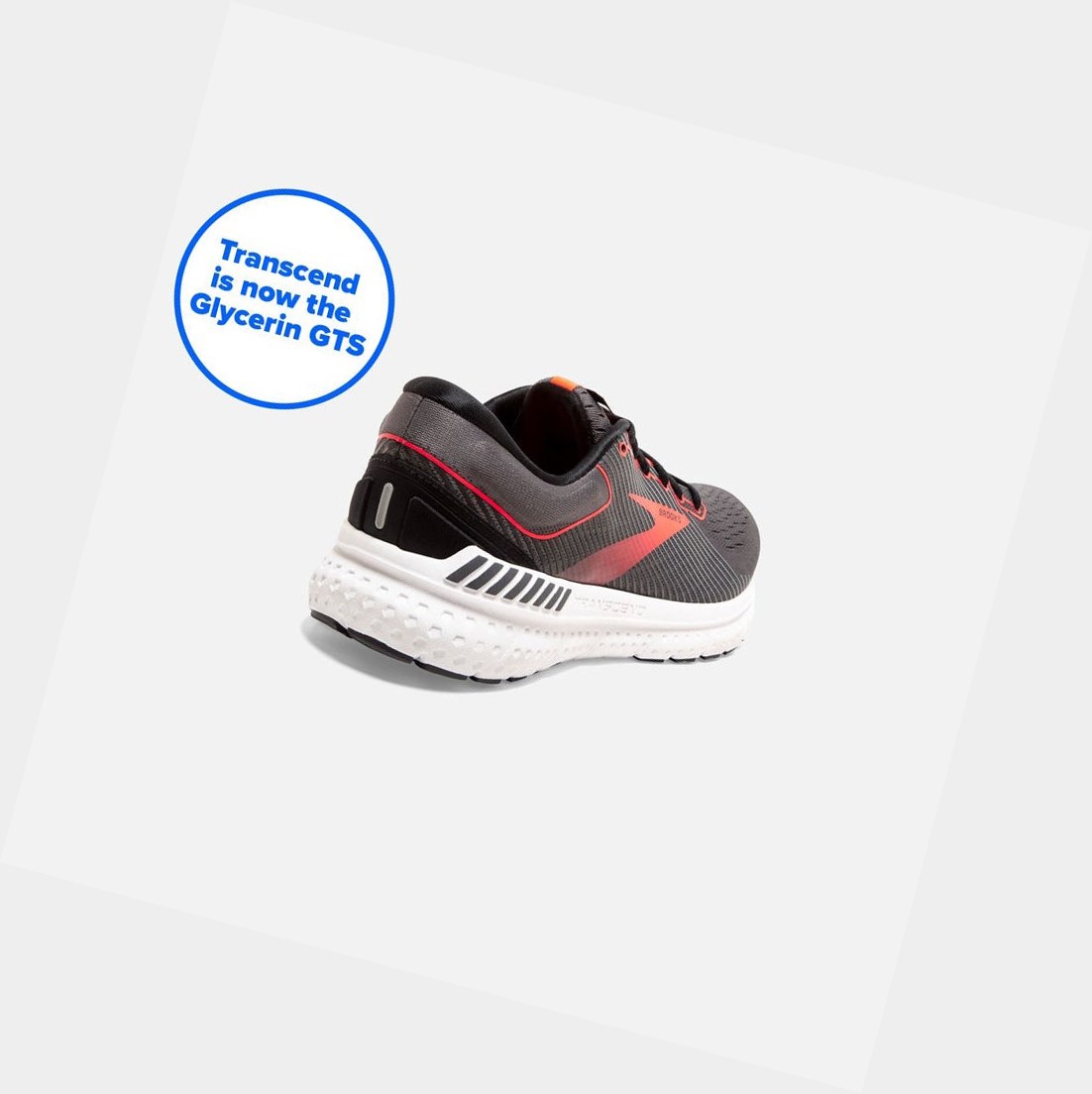 Scarpe Running Strada Donna Brooks Transcend 7 Nere Corallo | FDKPXY-369