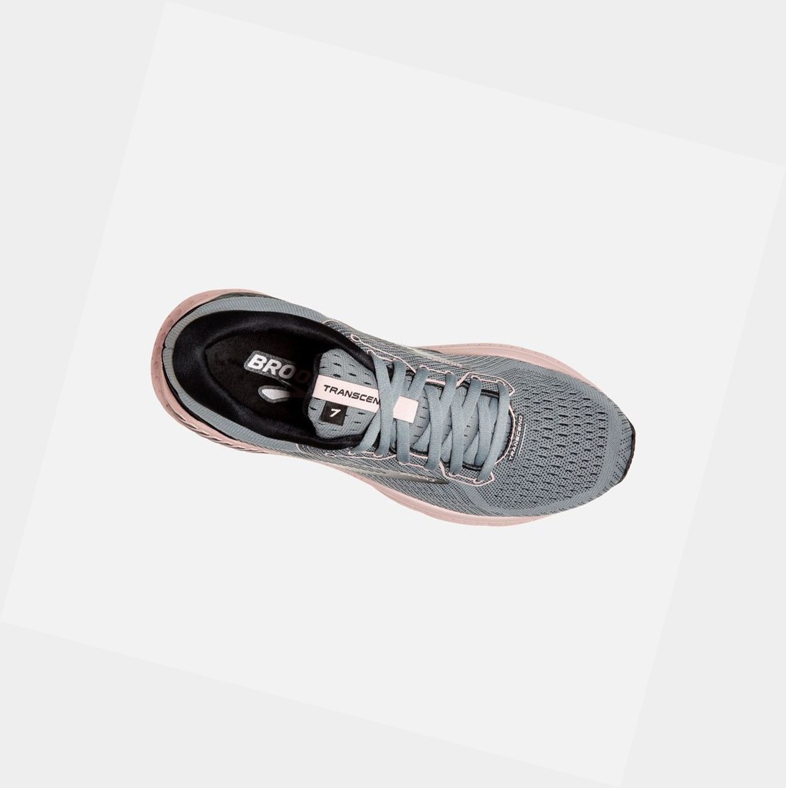Scarpe Running Strada Donna Brooks Transcend 7 Grigie Nere | NWFAZB-896