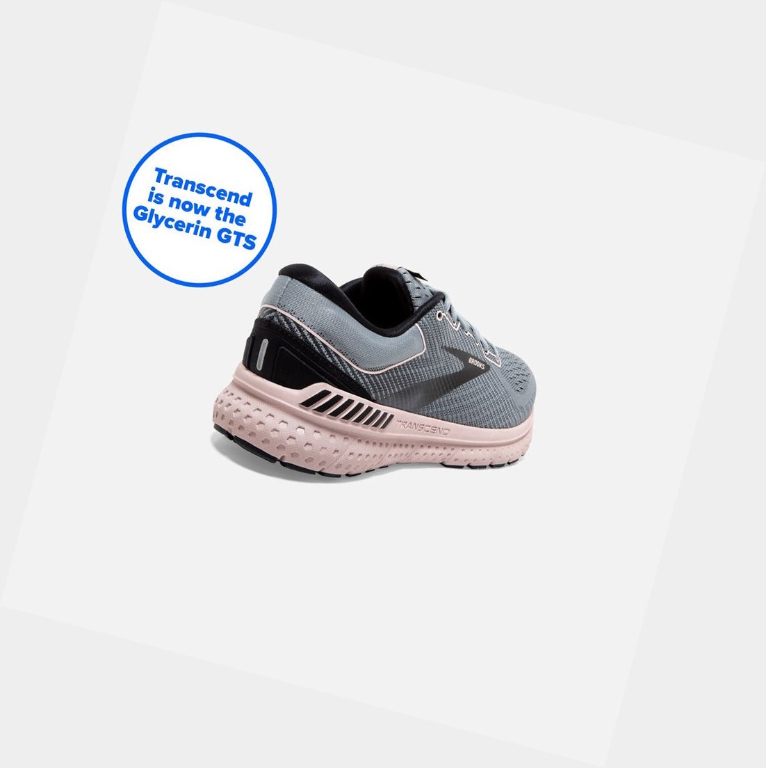 Scarpe Running Strada Donna Brooks Transcend 7 Grigie Nere | NWFAZB-896