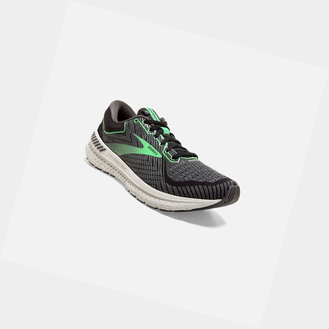 Scarpe Running Strada Donna Brooks Transcend 7 Nere Verdi | RANZGB-738