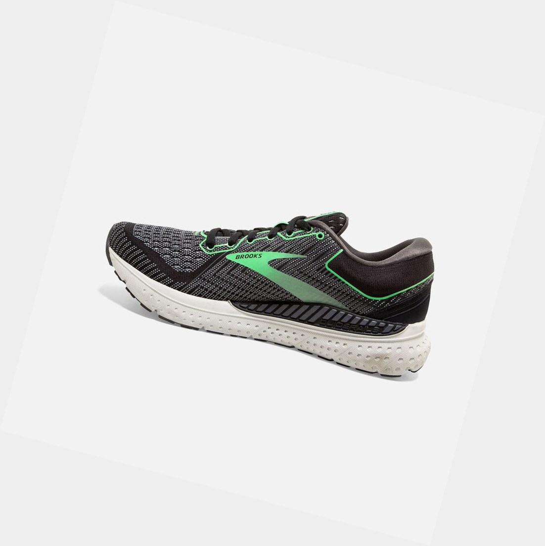 Scarpe Running Strada Donna Brooks Transcend 7 Nere Verdi | RANZGB-738