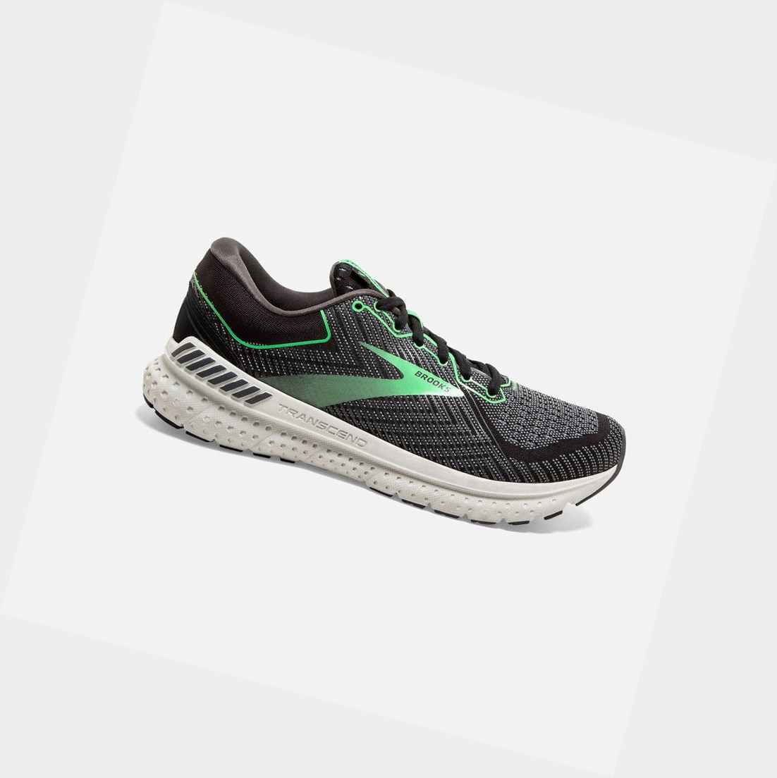Scarpe Running Strada Donna Brooks Transcend 7 Nere Verdi | RANZGB-738