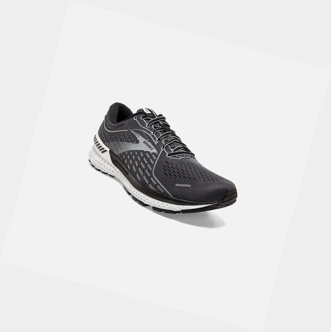 Scarpe Running Strada Uomo Brooks Adrenaline GTS 21 Nere Grigie | FXKLCM-196