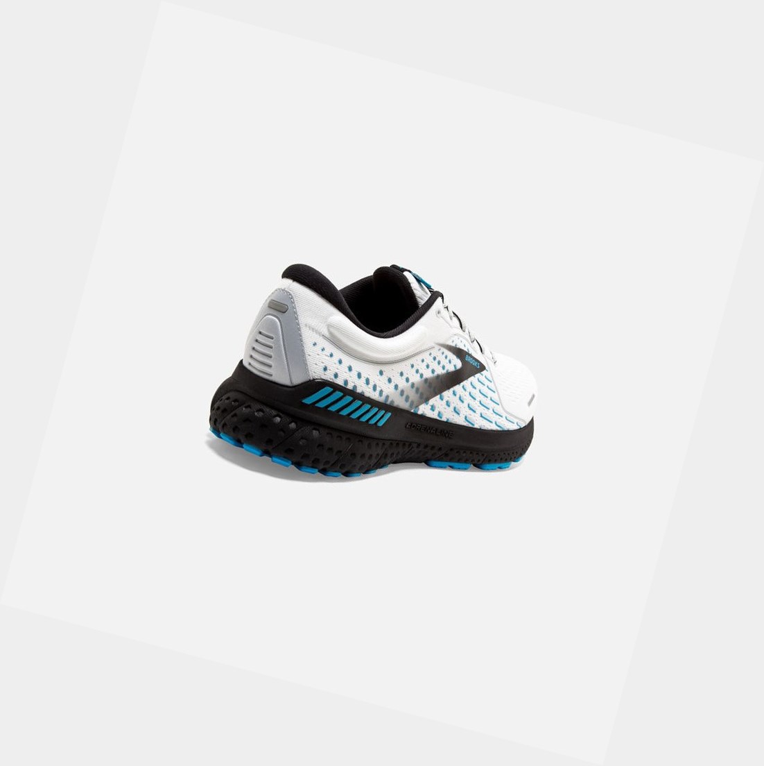 Scarpe Running Strada Uomo Brooks Adrenaline GTS 21 Bianche Grigie Blu | GBXYRD-823