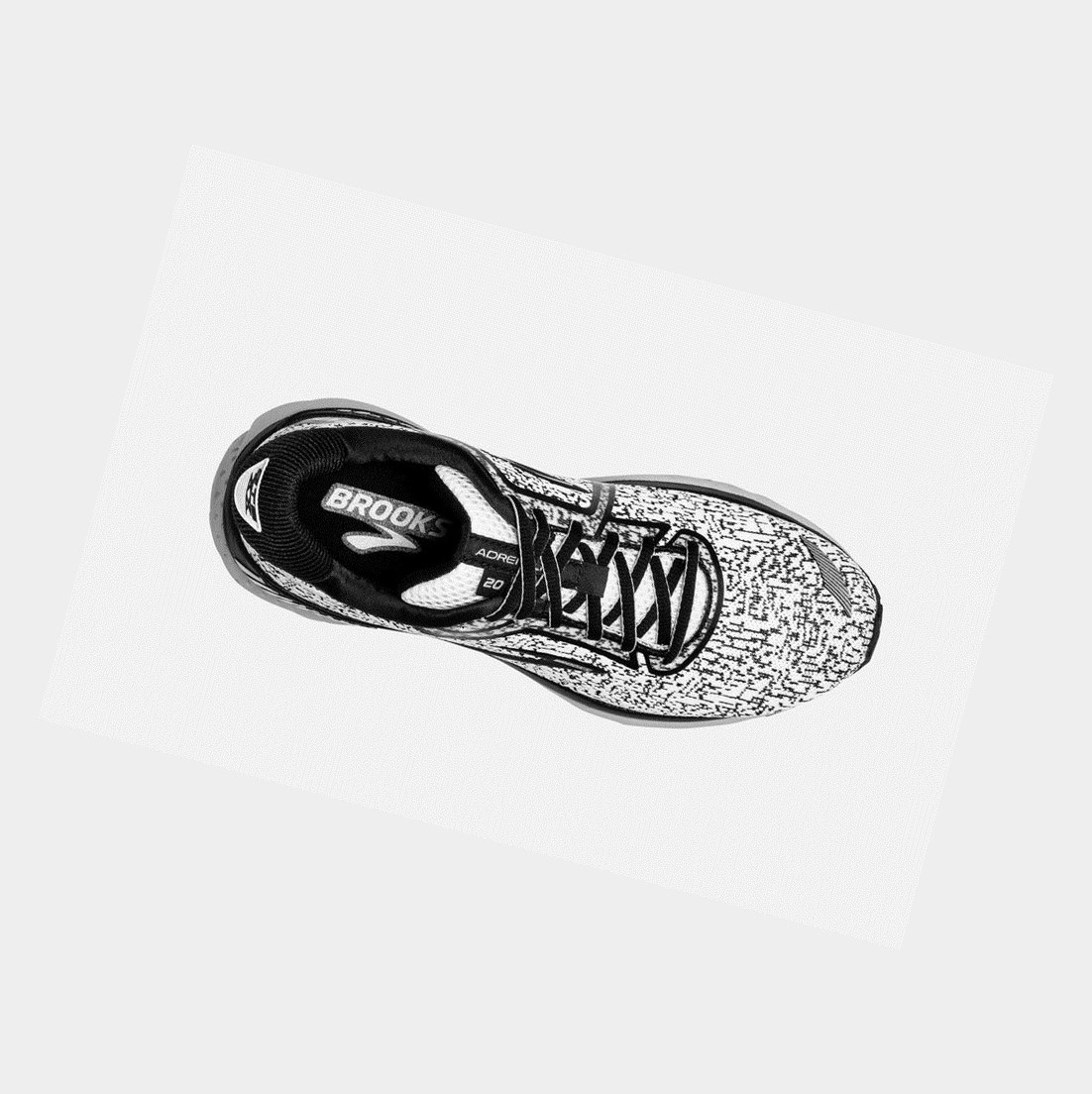 Scarpe Running Strada Uomo Brooks Adrenaline GTS 20 Bianche Nere Grigie | NIQYSF-459