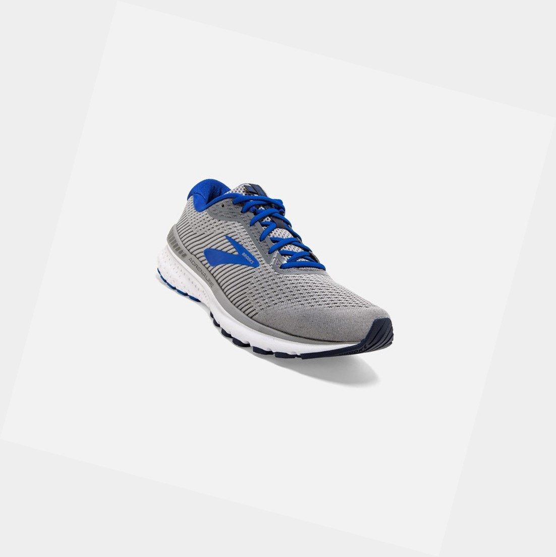 Scarpe Running Strada Uomo Brooks Adrenaline GTS 20 Grigie Blu Blu Marino | QDNEYM-389