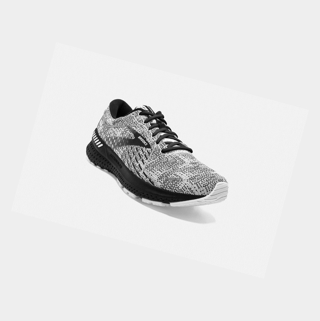 Scarpe Running Strada Uomo Brooks Adrenaline GTS 21 Bianche Grigie Nere | VHWUJS-248