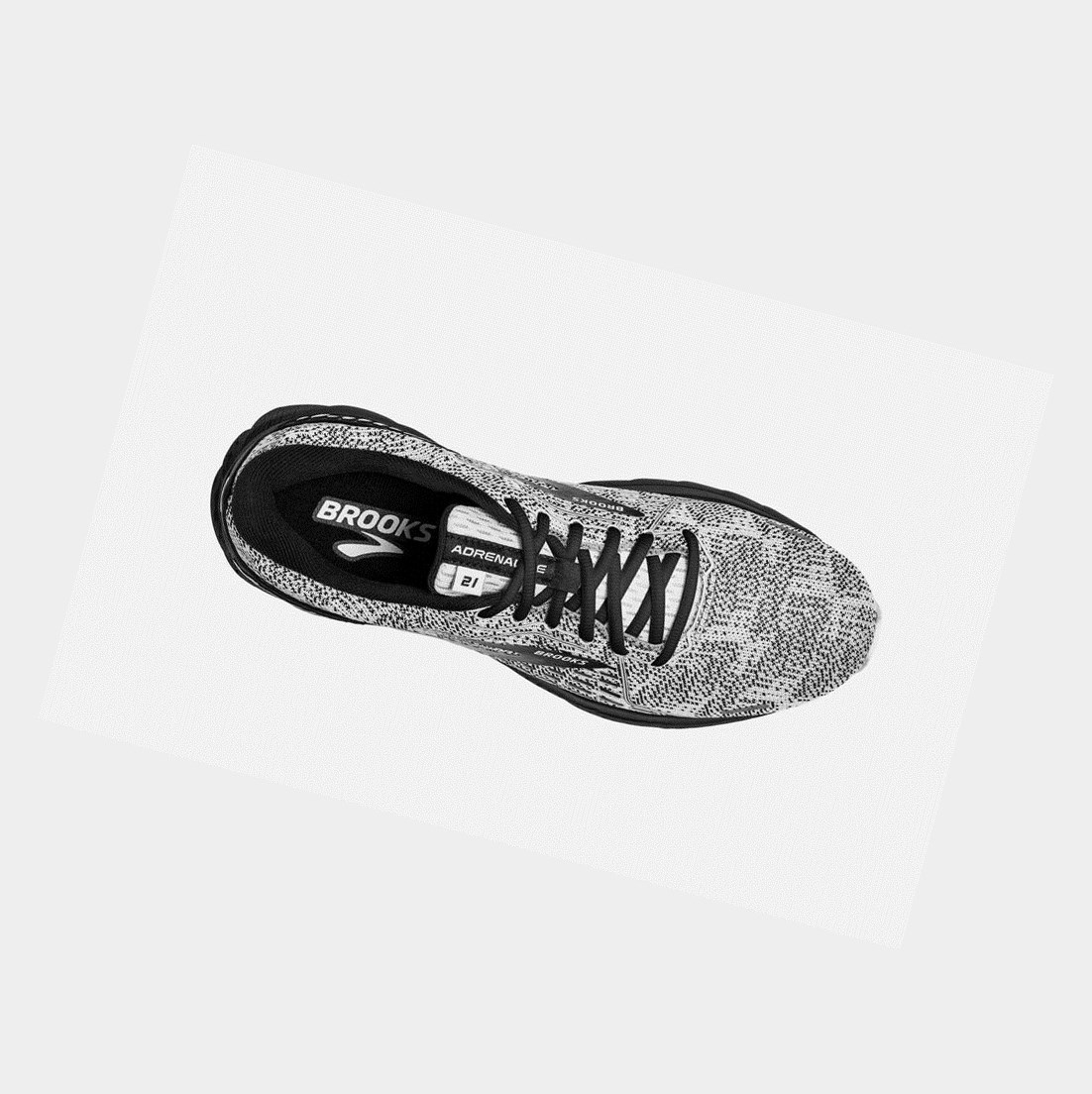 Scarpe Running Strada Uomo Brooks Adrenaline GTS 21 Bianche Grigie Nere | VHWUJS-248