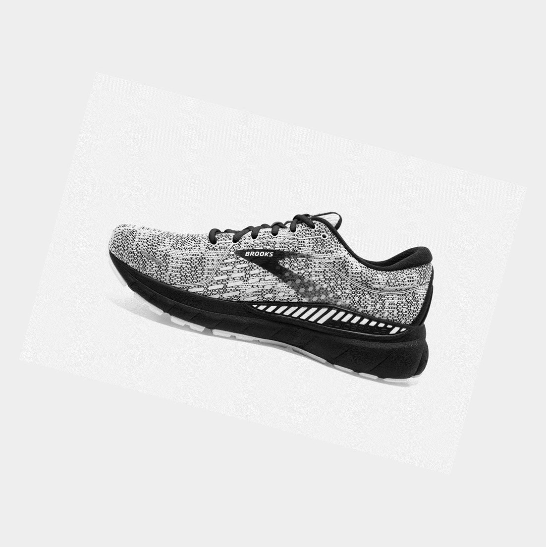 Scarpe Running Strada Uomo Brooks Adrenaline GTS 21 Bianche Grigie Nere | VHWUJS-248